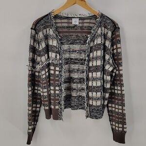 CAbi Style 4097 Classic Fringe Open Cardigan Medium